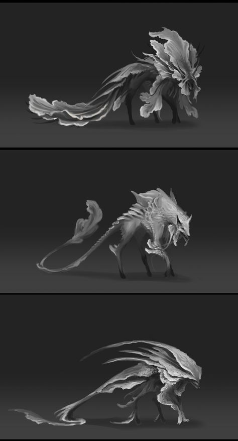 Beast Design Concept Art, Fantasy Creature Design Animals, Cute Creature Design, Alien Creature Design, Moth Monster, Creature Design Concept, Beast Design, Mythical Creature Design, Creature Fantasy