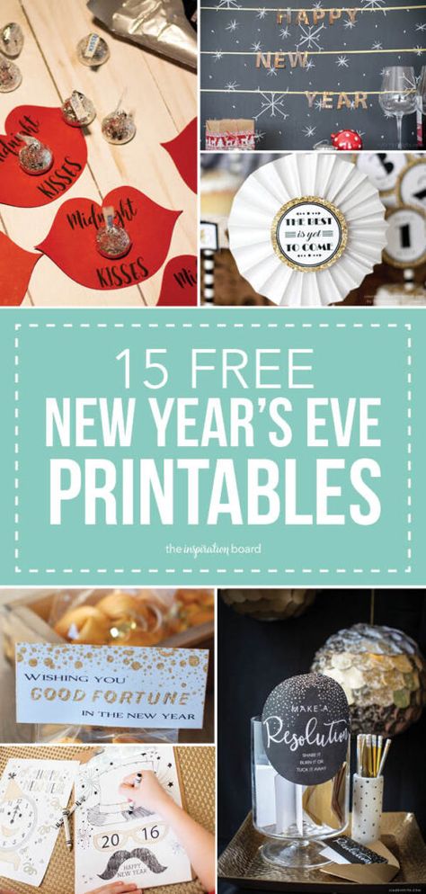 15 FREE New Year’s Eve Printables…great ideas for creating a magical night! New Year’s Eve Party Printables, New Year’s Eve Free Printables, Free New Years Eve Printables, Nye Printables Free, New Years Eve Printables Free, New Year’s Eve Printables, New Years Printables Free, New Years Printables, Nye Countdown