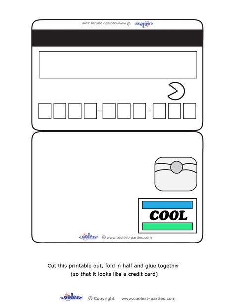 Blank Printable Cool Credit Card Invitations for a Mall Scavenger Hunt - Free Scavenger Hunt Ideas and Printables Blank Credit Card, Kids Credit Card, Credit Card Template, Credit Card Images, Card Template Free, Discover Credit Card, Credit Card Design, Free Credit Card, Paying Off Credit Cards