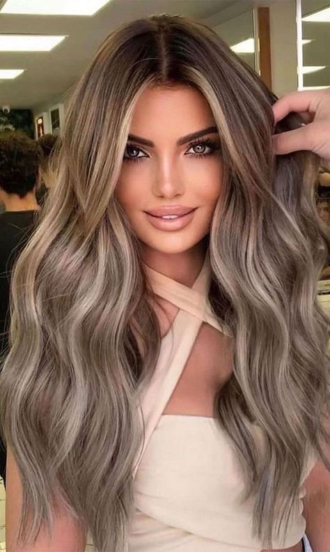 Ash Brown Hair Color, Tan Skin Blonde Hair, Mushroom Brown, Ash Brown Hair, Brown Hair Balayage, Brown Balayage, Ash Brown, New Hair Colors, Fall Hair Color