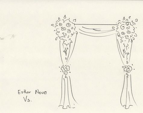 #floralsketch #floralarch #chuppah #weddingarch Flower Arch Drawing, Wedding Arch Illustration, Wedding Sketch, Jewish Wedding Invitations, Chinese Wedding Decor, Floral Arches, Wedding Chuppah, Flower Shop Design, Floral Arch Wedding