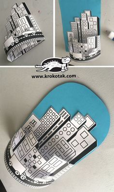 krokotak | 3D PAPER CITY 3d Art Projects, 4th Grade Art, 3d Paper Art, Paper City, Elementary Art Projects, Art Lessons Elementary, School Art Projects, Middle School Art, 3d Paper