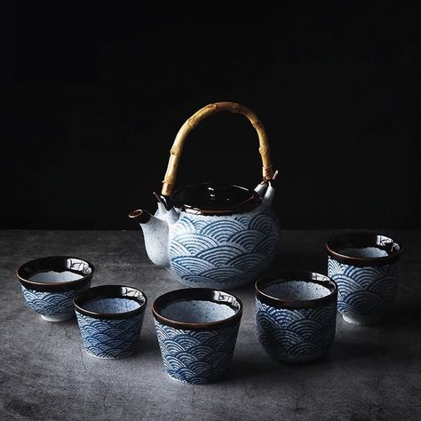 Ceramic Teapot Set, Painted Teapot, Japanese Tea Cups, Japanese Tea Set, Ceramic Tea Set, Japanese Teapot, Ceramic Tea Cup, Teapots And Cups, Porcelain Teapot