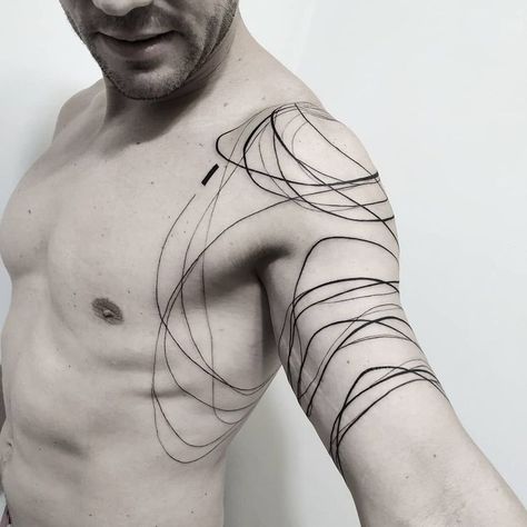 Abstract Lines Tattoo Design, Tattoo Lines Geometric, Abstract Lines Tattoo, Linear Tattoos, Abstract Line Tattoo, Line Tattoo Arm, Tattoo Abstract, Geometric Line Tattoo, Geometric Sleeve Tattoo