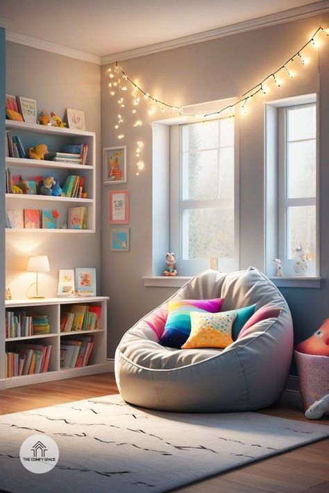 Are you struggling to get your kids excited about reading? Transform their bedroom into a cozy reading nook! In this post, I share my top tips on choosing the right spot, comfy seating, and fun decor that sparks imagination. Let’s create a magical space that encourages your little ones to dive into their favorite stories! Your kids will love it, and so will you! #ReadingNook #KidsRoomDecor #CozySpaces #Literacy #HomeDesign Girls Reading Nook Ideas, Kid Reading Corner, Reading Corner Kids Bedroom, Small Reading Room Ideas, Kids Reading Corner, Girls Reading Nook, Kids Jungle Room, Reading Corner Kids, Comfy Space