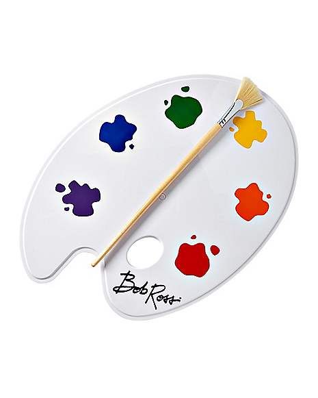 Bob Ross Paint Palette - Spirithalloween.com Colorful Palette, The Joy Of Painting, Spencers Gifts, Bob Ross, Paint Palette, Black Horse, Spirit Halloween, Paint Brushes, Make Me Smile