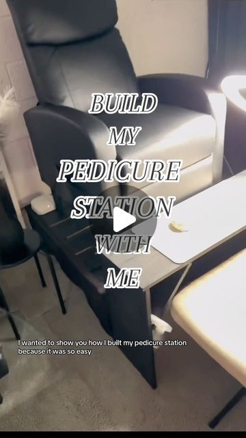 UBoujee Beauti on Instagram: "Day 6: Building my pedicure station! 💅🏾✨ DIY on a budget: I made this platform myself from start to finish! Materials were cheap and easy to find. Future nail techs, you don’t need to break the bank! Watch the process in this reel! #DIYNailTech #BudgetFriendly #RoadTo1K”  Book your appointment through the link in my bio and experience the difference of working with a dedicated professional!  #fyp #explore #acrylic #nailtech #polkcounty #davenport #kissimmee #lashtech" Professional Pedicure Products, Platform For Pedicure Chair, Outdoor Nail Salon Ideas, Raised Pedicure Platform, Recliner Pedicure Station, Custom Pedicure Station, Diy Pedicure Platform, Small Manicure Room Ideas, Nail Tech Pedicure Station