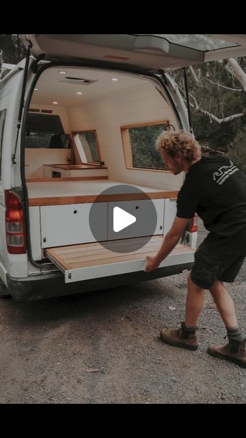 Custom Van Fitouts on Instagram: "Slide out deck/bench/ day bed/ bar/ coffee table.

Call it what you want.

Made custom for this SLWB Hiace fitout completed in 2023.
.
.
.
#Vanlife #campervan #camper #travel #homeiswhereyouparkit #van #roadtrip #vanlifediaries #camping #adventure #camperlife #homeonwheels #vanlifers #nature #vanlifestyle #vanconversion #vw #vanlifemovement #vanlifegermany #vwbus #volkswagen #projectvanlife #tvanlifeaustralia #vanlifeexplorers #campervanlife #bhfyp #hiace #hiacecommuter #hiacecamper" Hiace Van Fitout, Hiace Camper, Deck Bench, Camper Travel, Camper Van Life, Camper Makeover, Bull Bar, Camper Life, Camping Adventure