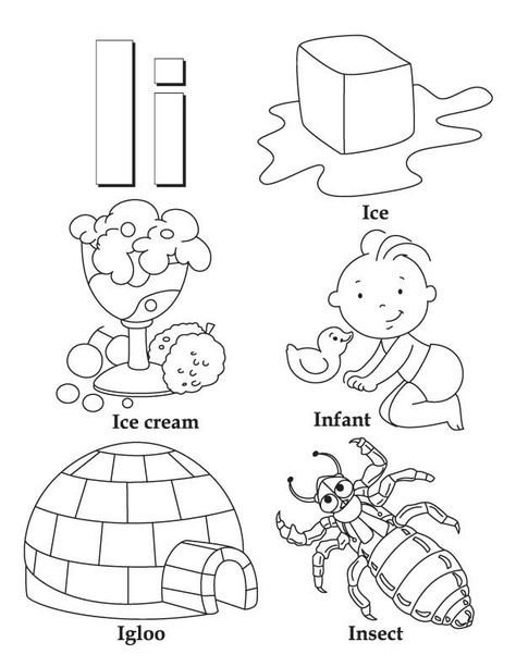 My A to Z Coloring Book Letter I coloring page Letter I Coloring Pages Free Printables, Letter I Printables Free, Letter H Activity For Preschoolers, Preschool Worksheets For Kids, I Worksheets Preschool, Letter I Worksheets For Preschoolers, Letter I Coloring Pages, I Coloring Pages, Letter I Words