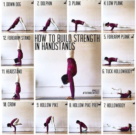 Handstand Yoga Beginner, Handstand Tutorial, Handstand Progression, How To Build Strength, Handstand Training, Handstand Challenge, Press Handstand, Hand Stand, Yoga Handstand