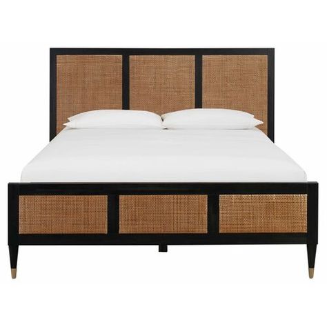 Wyatt Rattan Cane Bed, Black/Brown Sierra Bed, Black King Bed, Black Queen Bed, Cane Bed, Rattan Bed, Classic Bed, Chic Aesthetic, Solid Wood Bed, Modway Furniture