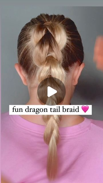 Audrey McClelland on Instagram: "HOW TO DO A DRAGON BRAID 🩷 Here’s a fun one to try! I love how cute and pretty dragon braids look when they’re done!  . I will share the hair products that we love to use in my stories and also in my highlights.  . #hairdo #braidideas #braidinspo #braidinspiration #braid #simplehairstyles #simplehair #simplehairstyle #easyhairstyles #easyhairstyle #easyhairstylesforgirls #cutehairstyles #cutehair #hairvideo #hairideas #hairinspo #hairinspiration #hairvideos #hairidea #schoolhairstyles #schoolhair #hairstyles #hair #hairstyle #hairtutorial #hairtutorials" Dragon Braids How To, How To Do Faux Braids, Hairstyle For Kids For School, Easy Dragon Braid, Bobbles Hairstyle, Cool Ways To Braid Your Hair, Dragontail Braid, How To Do Dragon Braid, French Braid Alternative