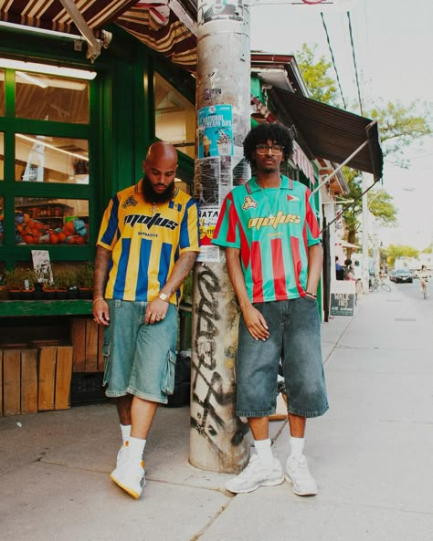 MOTUS CULTURE KITS AVAILABLE ONLINE FRIDAY AT 2PM EST AT SHOPMOTUS.COM Shot by @maadlvc @unfollowprince • • • • • • • • #caribana #soccerjerseys #fashionjersey #fashion #jamaica #trinidad #guyana #barbados #stlucia #granada #haiti #nigeria #ghana Caribbean Cookout, Brazil Style Outfits, Brand Trip, Bianca Saunders, Caribbean Clothing, Jamaica Culture, Jamaica Trip, Colorful Streetwear, Caribbean Outfits