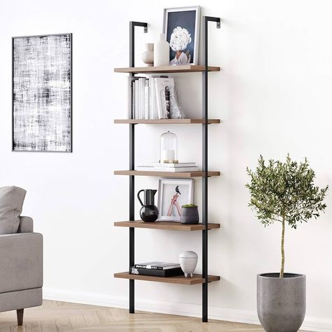 Nathan James Theo 5-Shelf Oak Wood … curated on LTK James Theo, Nathan James, Wall Mounted Bookshelves, Console Table Styling, Ladder Bookshelf, Tall Bookcases, Interior Design Presentation, Oak Laminate, Bookcase Wall