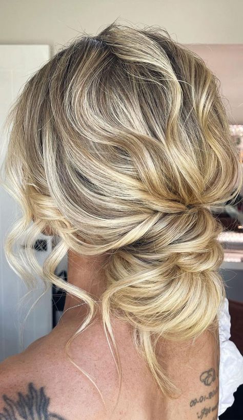 Wedding Hairstyles Archives - Fabmood | Wedding Colors, Wedding Themes, Wedding color palettes Wedding Messy Low Bun, Low Pony Updo Wedding, Half Up Half Down Messy Bun Wedding Hair, Soft Upstyles, Fall Wedding Hairstyles Bridesmaid, Beach Bridesmaid Hair Up Dos, Beachy Updo Wedding, Beachy Updo, Beach Wedding Hair Low Bun