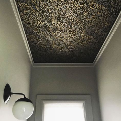 Decorative Ceiling Panels, Ceiling Wallpaper, Wallpaper Ceiling, Ceiling Art, Soundproof Room, Peony Wallpaper, Velvet Wallpaper, Dropped Ceiling, Bathroom Ceiling