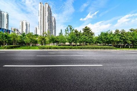 Road with a buildings and park backgroun... | Free Photo #Freepik #freephoto #business #car #city #building Gacha Road Background, Roads Background For Editing, Bike Background, Road Background, Background Horizontal, Park Background, Thumbnail Background, Perjalanan Kota, Street Background