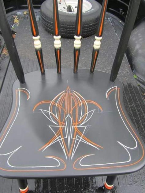 Pin Striping Art, Car Pinstriping, Stripe Art, Kustom Paint, Pinstripe Art, Pinstriping Designs, Striped Art, Garage Art, Paint Stripes