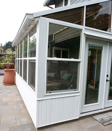 Sunroom Addition Enclosed Patio, Diy Sunroom On A Budget, Sunroom Bar Ideas, Narrow Sunroom, Porch To Sunroom Conversion, Diy Sunroom, Porch To Sunroom, Diy Conservatory, Sunroom Kits