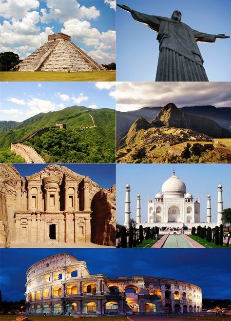 Unknown facts about seven wonders of modern world Chitzen Itza, 7 Natural Wonders, 7 Wonders Of The World, Chichen Itza Mexico, Seven Wonders Of The World, Mayan Cities, Taj Mahal India, 7 Wonders, Unknown Facts