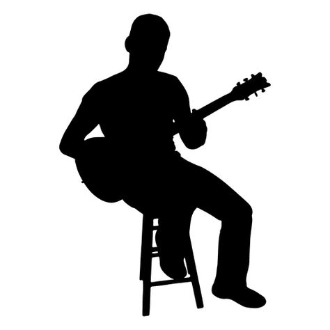 Guitarist sitting silhouette #AD , #SPONSORED, #sponsored, #silhouette, #sitting, #Guitarist Guitarist Silhouette, Sitting Silhouette, Music Silhouette, Guitar Images, Graduation 2024, 2024 Ideas, Silhouette Design Studio, French Horn, Image Name