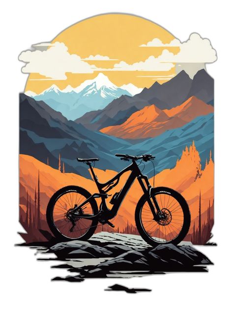 Mountain Bike Art, Bike Drawing, Bike Illustration, Downhill Bike, Optical Illusions Art, Air Terjun, Graffiti Murals, Tshirt Design Inspiration, Writing Art