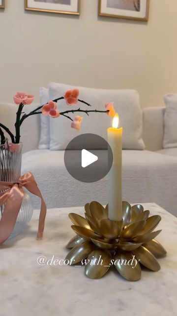 Sandy on Instagram: "Candle holder out of spoons only #homedecor #diy #decordiy #decorideas #décor #diyhomedecor #budgetfriendly #budgetdecor #homeaccount #homeaccessories #candleholder #candleholders #candleholderdiy #howto #howtodecorate #homedecoration #livingroomdecor #decorinspiration #homeinspiration #creative #diycrafts" Diy Candle Holders, Diy Candle, April 25, Decorating On A Budget, Diy Candles, Spoons, Candle Holder, Budget Friendly, Decor Inspiration