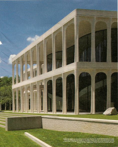 Philip Johnson Architecture, Lake Pavilion, Philip Johnson Glass House, The Glass House, Philip Johnson, Mediterranean Villa, Concrete Architecture, New Canaan, House Property