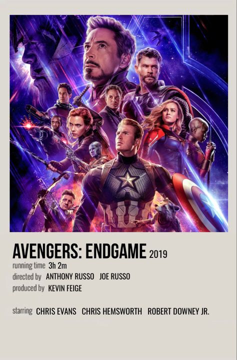 minimal polaroid movie poster for avengers: endgame Avengers Movie Posters, Poster Marvel, Photographie Indie, Marvel Movie Posters, Avengers Poster, Marvel Cards, Film Vintage, Photo Polaroid, Iconic Movie Posters