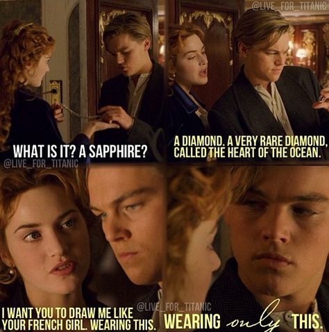 This messed up a couple lines, but I still love it! Titanic Fanart, Titanic Movie Quotes, Titanic Tattoo, Titanic Movie Scenes, Couple Lines, Titanic Movie Facts, Titanic Quotes, Real Titanic, Titanic Facts