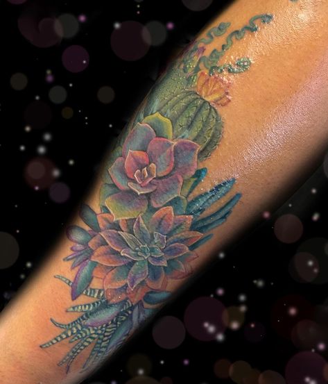 Succulent Tattoo Ideas, Succulent Tattoo, Lower Arm Tattoos, Brush Tattoo, Cactus Tattoo, Ancient Tattoo, Shape Tattoo, Succulent Art, Vine Tattoos