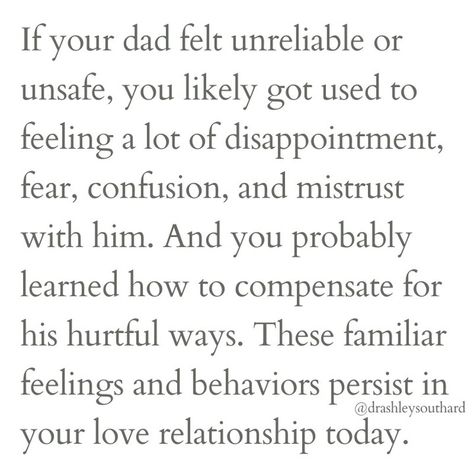 A note of hope and healing for all the Overfunctioning Women in Love carrying the heavy burden of 💔 unhealed father wounds 💔 May this post offer some insight into the psychology of how and why you experience love in such an unfulfilling and fractured way. And, more importantly, some guidance on how to find your way to a brighter, more joyful space within yourself. ✨ #happyfathersday #fathersday #fatherwounds #healingjourney #selfworth #overfunctioningwoman #innerchildhealing #selfhelp... Father Wounds In Women, Healed Woman, Healing Inner Child, Father Wound, Health Relationships, Heavy Burden, Self Care Challenge, Intentional Parenting, Mental Health Counseling