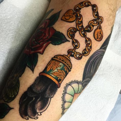 Gap filler for Lee thank you! #sevendoorstattoo #lefthandtricks #bullcatrotary #magicmoonneedles #magicmoontattooneedles by xamthespaniard Rabbit Foot Tattoo, Belfast Tattoo, Traditional Tattoo Filler, Gap Filler Tattoo, Tattoo Sleeve Filler, Traditional Tattoo Inspiration, Tattoo Filler, 13 Tattoos, Paw Tattoo