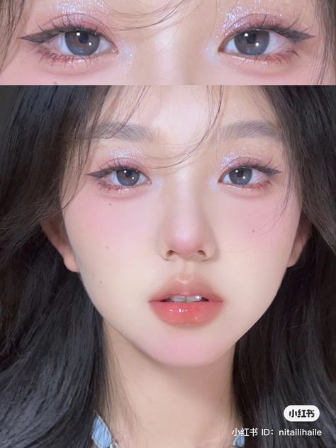 #makeup #makeupartist #makeupideas #makeuplook #makeupinspo #eyemakeupideas #eyemakeupinspiration #eyemakeup #eyemakeupinspo #xiaohongshu Make Up Douyin, Douyin Eye Makeup, Make Up Korean, Eye Makeup Inspo, Layout Makeup, Coral Makeup, Makeup Layout, Douyin Makeup, Doll Eye Makeup