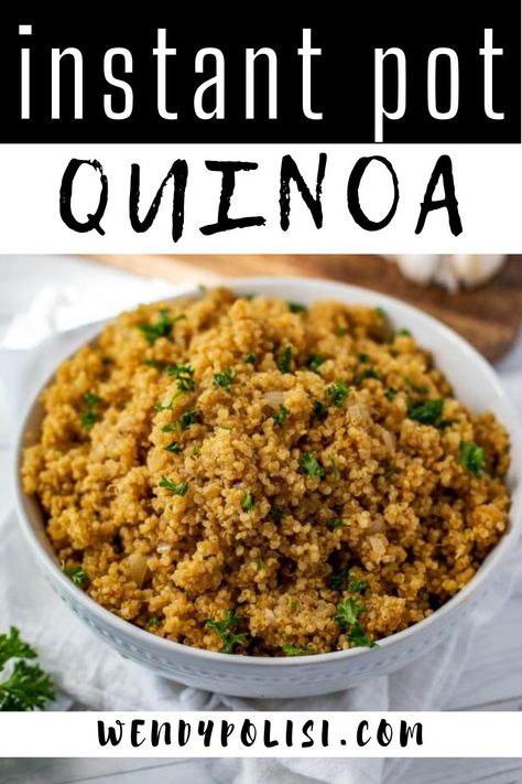 Instant Pot Quinoa is a game changer when it comes to perfect quinoa every time! This fast and easy recipe is a no-fuss way to get perfect seeds every time. Once you try it this way, you may never go back to cooking it on the stove top. Instant Pot Quinoa Recipes, Cooking Quinoa, Fluffy Quinoa, Perfect Quinoa, Instant Pot Quinoa, Quinoa Recipes Easy, Making Quinoa, Fast Easy Meals, Healthy Gluten Free Recipes