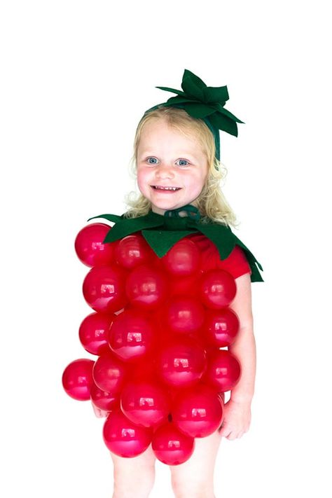 Raspberry Halloween Costume Raspberry Costume Diy, Raspberry Costume, Diy Fruit Costume, Fruits Costume, Mary Poppins Kostüm, Grapes Costume, Vegetable Costumes, Strawberry Costume, Fruit Costumes