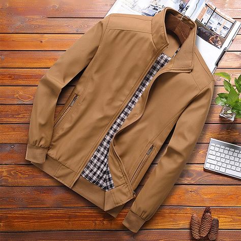 Season:Autumn,Spring; Fabric:Polyester; Gender:Men's; Style:Fashion,Casual; Occasion:Business,Daily; Outerwear Length:Regular; Placket:Zipper; Function:Windproof; Pattern:Plain; Design:Pocket; Neckline:Stand Collar; Outerwear Type:Jacket; Listing Date:07/28/2023; Bust:; Length:; Shoulder Width:; Sleeve: Men Overcoat, Baseball Jacket Men, Man's Overcoat, Baseball Jackets, 50 Style, Casual Outerwear, Autumn Casual, Clothing Details, Men's Coats & Jackets