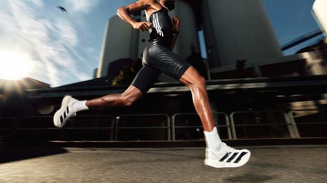 Adidas' latest super shoe is the lightest it has ever made. And one of the most expensive. Adizero Adios Pro, Running Photography, Adidas Runners, Light Running Shoes, Running Photos, Adidas Super, Racing Shoes, Running Club, Adidas Adizero