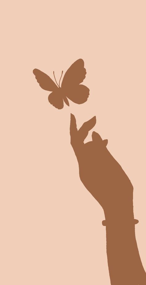 Shadow Wallpaper, Butterfly Shadow, Hand Wallpaper, Blue Butterfly Wallpaper, Iphone Wallpaper Aesthetic, Carpet Ideas, Butterfly Background, Wallpaper Iphone Wallpaper, Brown Wallpaper