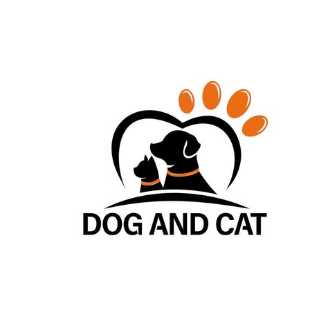 Logo design pet shop concept dog and cat love logo vector template Pet Shop Logo Design, Pet Shop Logo, Pet Branding, Lab Logo, Logo Samples, Shop Logo Design, Love Logo, Paws And Claws, Pet Logo Design