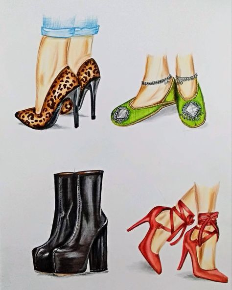 Fashion illustration, footwear illustration Heels Illustration Sketches, Sandals Drawing Sketch, Boots Sketch Illustration Fashion, Footwear Sketches Design, Footwear Drawing Sketch, Footwear Illustration Sketch Fashion, Sandals Illustration, Footwear Drawing, Footwear Illustration