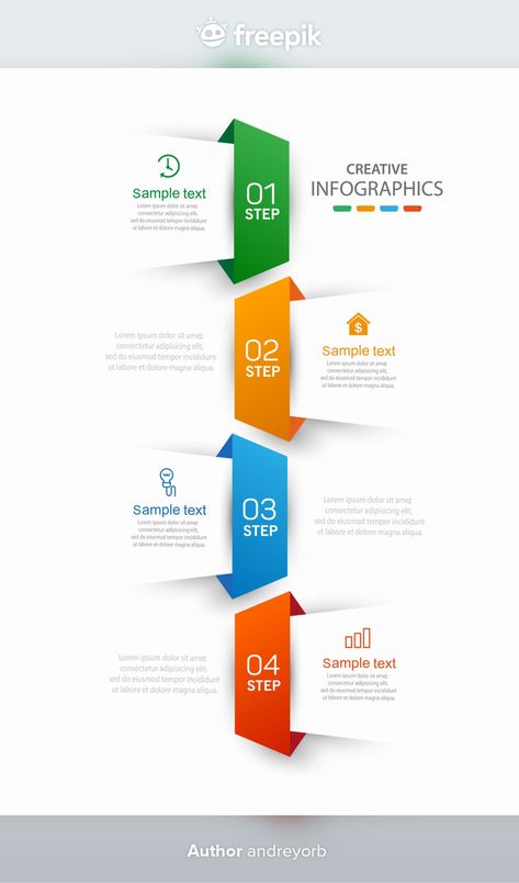 Creative infographic template with icons and 4 steps Premium Vector Best Infographic Design, Info Graphic Design Layout, Infographic Ideas Creative, Infographic Design Layout Template, Creative Infographic Design Layout, Infographics Design Ideas, Infographics Presentation, Info Graphic Design, Bd Design