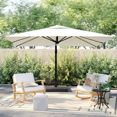 Sol 72 Outdoor Carlisle 10' Square Cantilever Sunbrella Umbrella Fabric Color: Deep Seating Patio Furniture, Patio Furniture Layout, Deck Umbrella, Sunbrella Umbrella, Offset Patio Umbrella, Patio Umbrella Stand, Pool Backyard, Space Fabric, Deck Designs