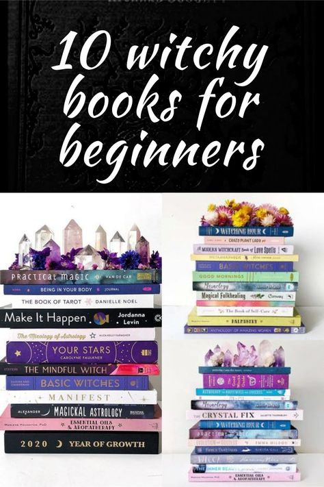 Best Wicca Books For Beginners, Being A Witch For Beginners, Wicca Books For Beginners, Witchcraft For Beginners Books, Pagan Books For Beginners, Best Spell Books, Books On Crystals, Best Books For Beginner Witches, Best Witchcraft Books For Beginners