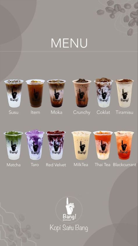 Menu Boba Drink Aesthetic, Menu Boba Aesthetic, Boba Menu List, Menu Boba Drink, Boba Menu, Bubble Tea Menu, Boba Tea Recipe, Ice Cream Menu, Acai Bowls Recipe