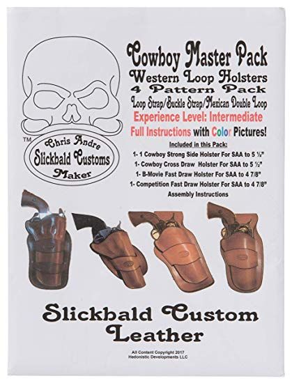 Cowboy Western Loop Holsters 4 Pattern Master Pack from Slickbald Custom Leather, Loop Strap/Buckle Strap/Mexican Double Loop Leather Holster Pattern, Cross Draw Holster, Cowboy Cross, Cowboy Action Shooting, Leatherworking Tools, Leather Supplies, Leather Armor, Cowboy Western, Custom Leather