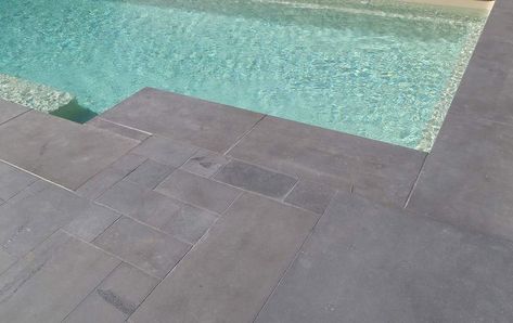 Bluestone Pool Pavers Tile Around Pool, Pool Coping Tiles, Bluestone Paving, Coping Tiles, Contemporary Flooring, Bluestone Pavers, Pool Pavers, Paver Tiles, Outdoor Paving