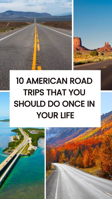 Here are 10 American Road Trips That You Should Do Once in Your Life! Discover the beauty of diverse landscapes and cultures across the USA. Experience the freedom of the open road with these 10 must-do journeys. Let each mile unravel new adventures and memories that will last a lifetime. Western Road Trip U.s. States, Road Trip Routes United States, Us Road Trip Ideas, Usa Road Trip Map, America Road Trip, Usa Road Trip, Road Trip Map, Canada Travel Guide, Road Trip Routes