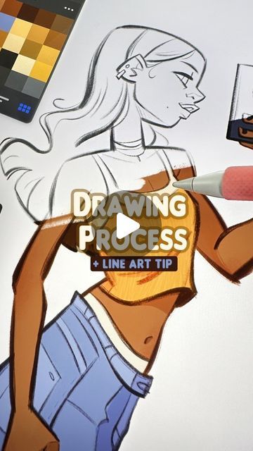 Different Line Art Styles, Color Line Art Tutorial, Comic Drawing Tutorial, Lineart Coloring Tutorial, Coloring Line Art Digital, Procreate Line Drawing, Lineless Art Style Tutorial, Lineart Tutorial Digital Art, How To Color Lineart