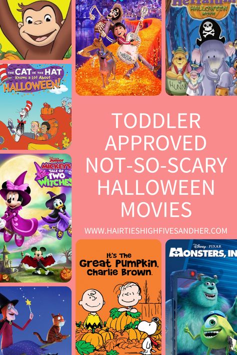 Toddler Approved Not-So-Scary Halloween Movies Halloween Movies For Toddlers, Halloween Movie Night Toddler, Toddler Halloween Movies, Family Night Ideas With Toddlers, Halloween Fun For Toddlers, Halloween Movies For Kids, Halloween Movie Night Party, Popular Kids Shows, Halloween Party Ideas For Kids